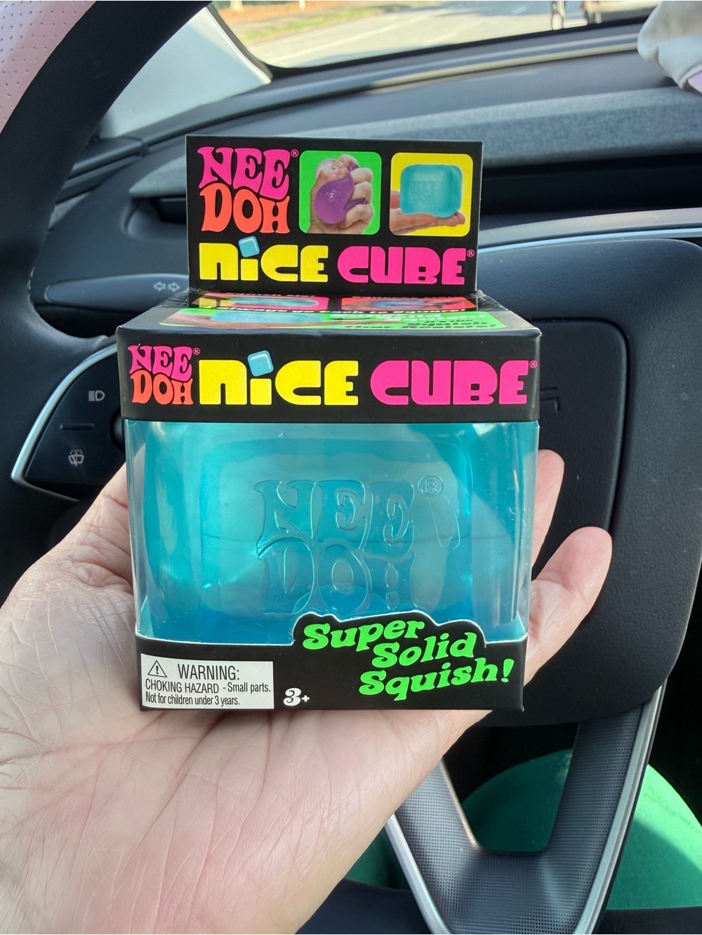 Nee Doh Nice Cube - Super Solid Squish! (Blue)- Viral TikTok Needoh Squishy